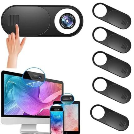 BARTER KINGS Webcam Cover Slide, Ultra-Thin Round Hole Laptop Camera Cover Slide Blocker for Laptop, MacBook Pro, iMac, PC, Tablet, Notebook, Surface Pro, Echo Show Camera