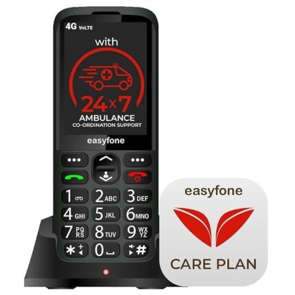 easyfone Elite 4G+ Senior Citizen Phone | Easy Setup & Ambulance Coordination